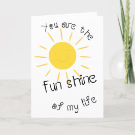 Tarjeta Divertido Sunny agrega nombre y edad feliz cumplea