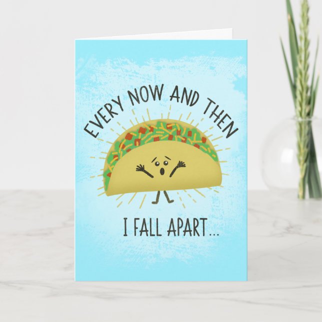 Tarjeta Divertido Taco Miss You (Anverso)