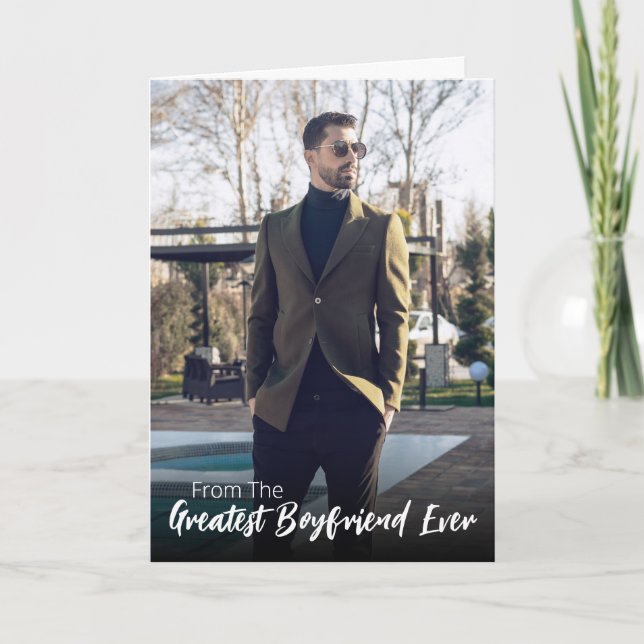 Tarjeta Divertido - Te Amo Desde Hola - Foto Día de San Va (Anverso)