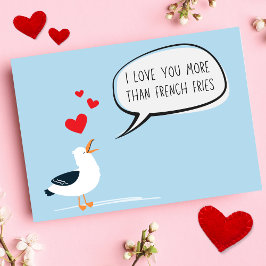 Tarjeta Divertido Te Amo Más Que Papas Fritas San Valentín