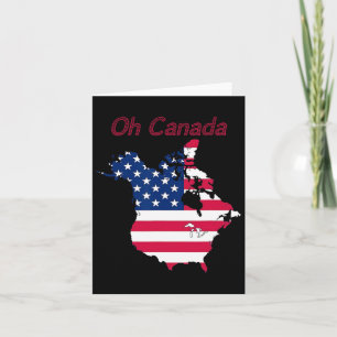 Tarjeta Divertido Tee Oh Canada Divertido Mapa De Trump En