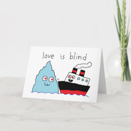 Tarjeta Divertido Titanic y Iceberg Love Is Blind