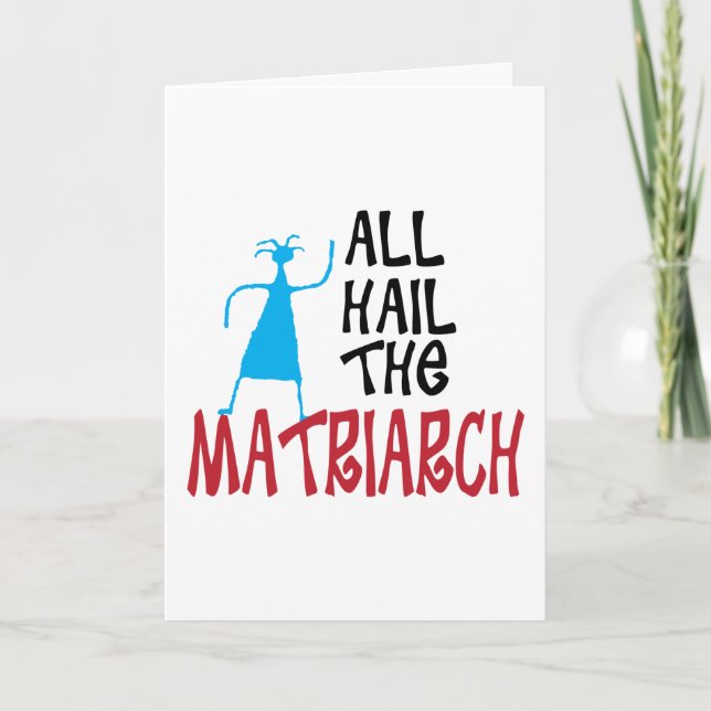Tarjeta Divertido todo saluda el Día de la Madre Matriarca (Anverso)