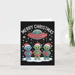 Tarjeta Divertido trío extranjero Navidades feos Santa Hat