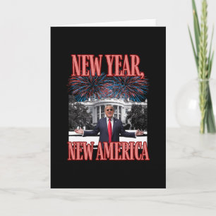 Tarjeta Divertido Trump Año Nuevo Nueva América Secuela Re