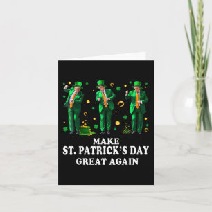Tarjeta Divertido Trump Bailando hace que el Día de St Pat