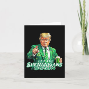 Tarjeta Divertido Trump Deja Que Los Shenanigans Empiecen