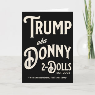 Tarjeta Divertido Trump Donny Dos Muñecas 2 Muñecas En Nav