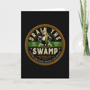 Tarjeta Divertido Trump Drenar Pantano Stout Cerveza Juego