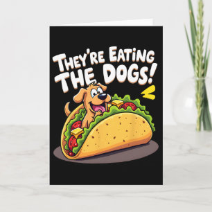 Tarjeta Divertido Trump Están Comiendo Los Perros Los Gato