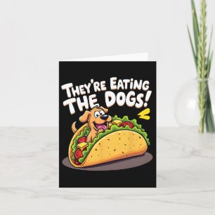 Tarjeta Divertido Trump Están Comiendo Los Perros Los Gato