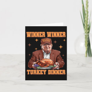 Tarjeta Divertido Trump Ganador Ganador Cena de Pavo Día d