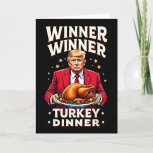 Tarjeta Divertido Trump Ganador Ganador Cena de Pavo Día d