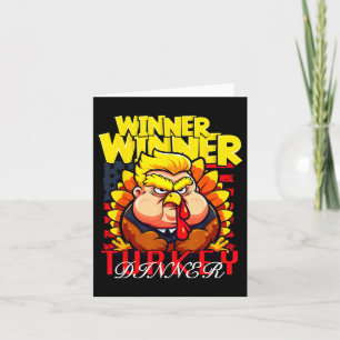 Tarjeta Divertido Trump Ganador Ganador Cena de Pavo Día d