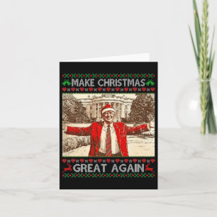 Tarjeta Divertido Trump hace a los Navidades una gran fami