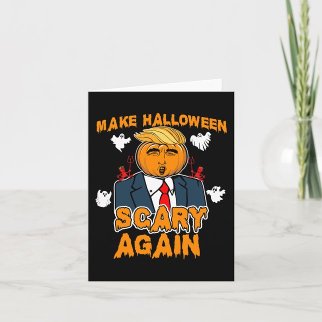 Tarjeta Divertido Trump Halloween HACE QUE HALLOWEEN SEA D (Anverso)