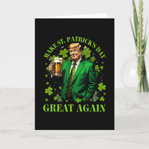 Tarjeta Divertido Trump Haz que el Día de San Patricio sea