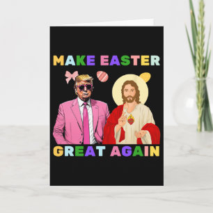 Tarjeta Divertido Trump Jesús Cristo Haz que la Pascua sea