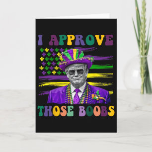 Tarjeta Divertido Trump Mardi Gras Estados Unidos Apruebo 