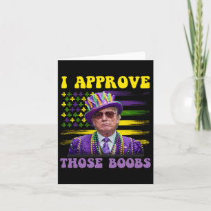 Tarjeta Divertido Trump Mardi Gras Usa Apruebo Esos 2