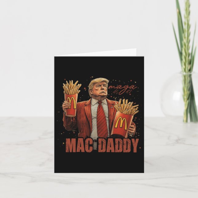 Tarjeta Divertido Trump Mcdon 2024 Comida Rápida Mac Daddy (Anverso)