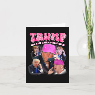 Tarjeta Divertido Trump me extraña rosa y Trump 2024 se ll