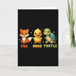 Tarjeta Divertido Trump Sutil Zorro Pato Tortuga Lindo Ani