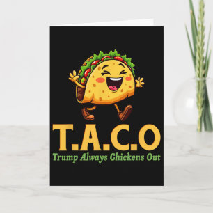 Tarjeta Divertido Trump Taco Trump Siempre se Rinde