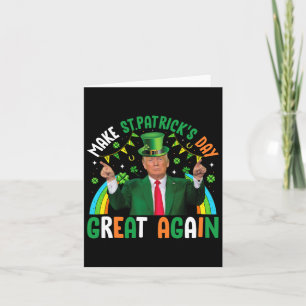 Tarjeta Divertido Trump Trébol Hace el Día de San Patricio