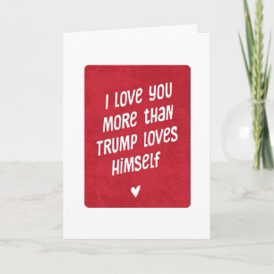 Tarjeta Divertido Trump Valentín político