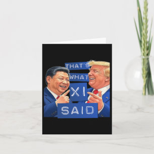 Tarjeta Divertido Trump y Xi Laughing Shirt - Eso es lo qu
