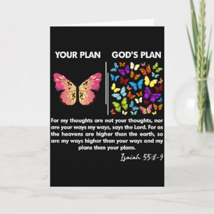 Tarjeta Divertido Tu Plan Y El Plan De Dios Mariposas Isaí