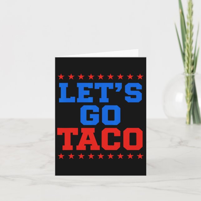 Tarjeta Divertido Vamos Taco Design (Anverso)