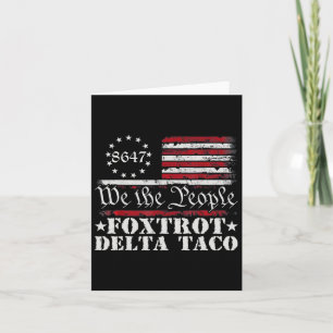 Tarjeta Divertido Vamos Taco Shirt Foxtrot Delta Taco 3