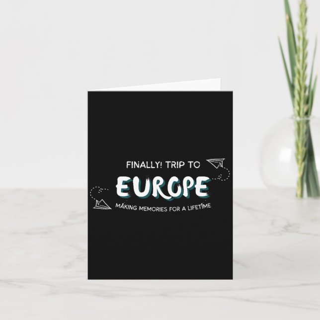 Tarjeta Divertido viaje a Europa 2026 creando recuerdos pa (Anverso)