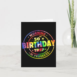 Tarjeta Divertido viaje de cumpleaños número 50 en P