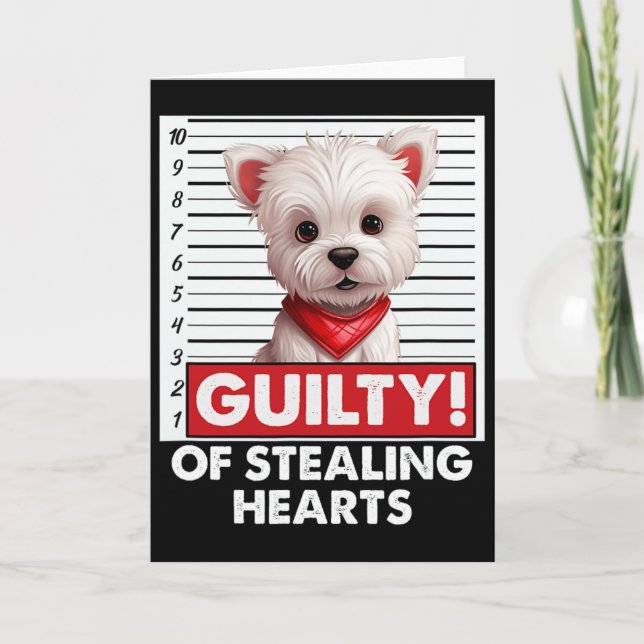 Tarjeta Divertido Westie West Terrier Blanco Raza de Perro (Anverso)