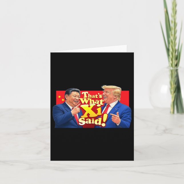 Tarjeta Divertido Xi y Trump riendo camiseta - Eso es lo q (Anverso)