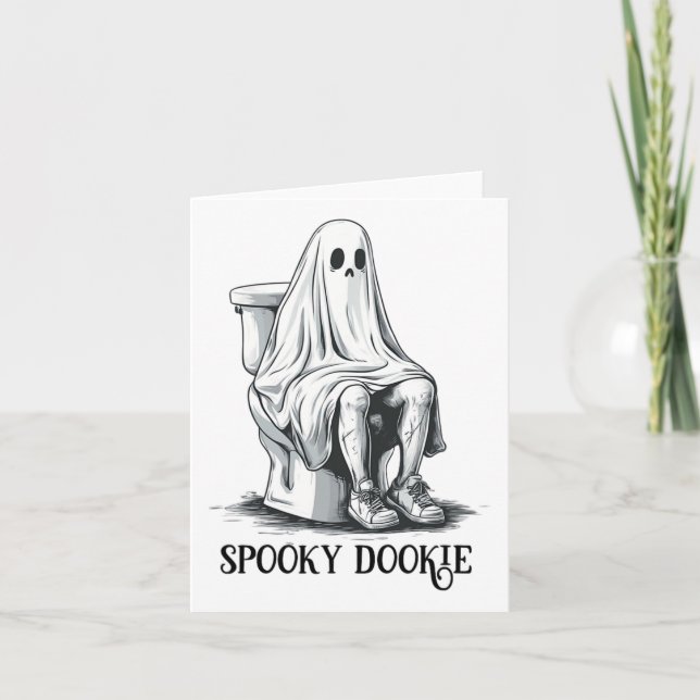 Tarjeta Divertido y espeluznante Dookie inmaduro Halloween (Anverso)