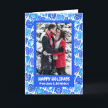 Tarjeta Divertido y feo Hanukkah Sweaters adorable feriado<br><div class="desc">Personalizar esta tarjeta agregando tu propia foto y texto sobre el lindo fondo. Revisa mi tienda por más colores y diseños o hazme saber si quieres algo personalizado. ¡Gracias por comprar conmigo!</div>