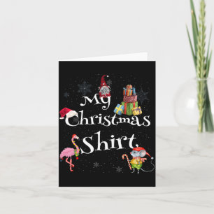 Tarjeta Divertido y Lindo - Camiseta de Navidad - Navidad