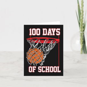 Tarjeta Divertidos 100 Días De Estudiante De Básquetbol Es