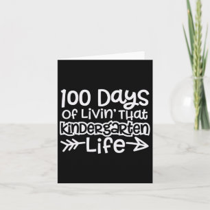Tarjeta Divertidos 100 Días De Vivir Que Los Niños De La V