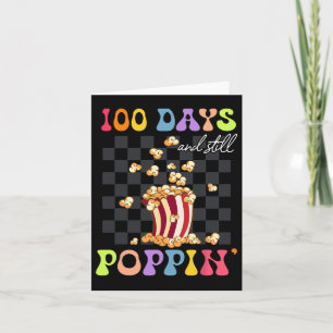 Tarjeta Divertidos 100 días y aún así Poppin feliz 100 día