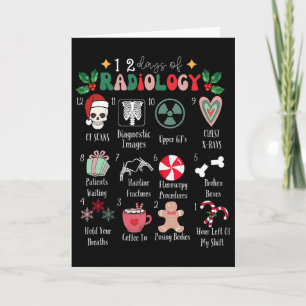 Tarjeta Divertidos 12 Días De Radiología Navidad Radiar Xr