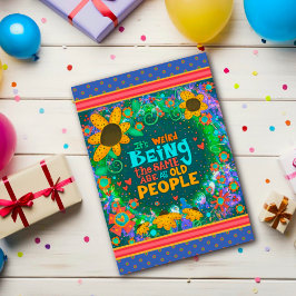 Tarjeta Divertidos ancianos Floral Diversión Inespirituali