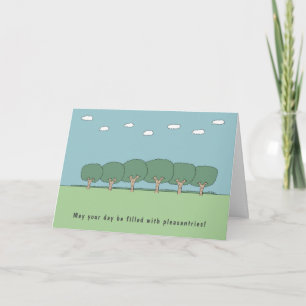 Tarjeta Divertidos Árboles Personalizados De Cumpleaños Y