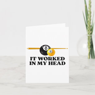 Tarjeta Divertidos billares con billar