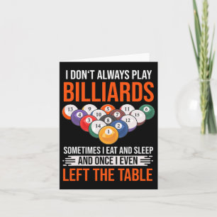 Tarjeta Divertidos Billares Diciendo Con Mesa De Billar Pa