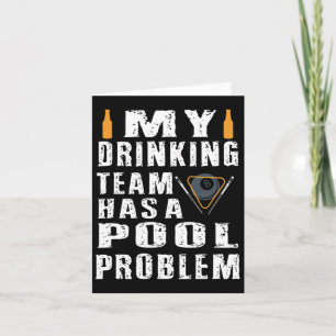 Tarjeta Divertidos Billares En Camisa Mi Equipo De Bebidas